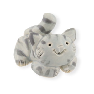 Gray Tabby Miniature Figurine