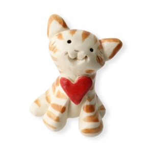 Love Kitty Orange Miniature Figurine