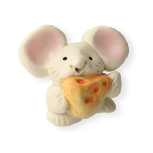 Cheesy Mouse Miniature Figurine